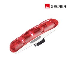 삼천리 5구 울트라 후미등 자전거 라이트 빨간 불 ST015, 레드, 1개