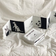 국내제작 패브릭 흑백 헝겊 초점책 아기병풍 신생아 출산선물, 패브릭초점책