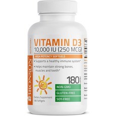 브론슨 비타민 D3 10000 IU 250mcg 소프트젤 360정, 1개