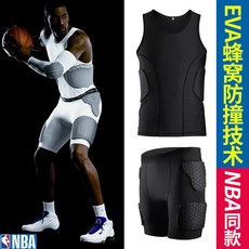 哆哆購 蜂窩防撞籃球背心 無袖透氣護甲 足球運動緊身上衣, 黑色背心,L, 1個