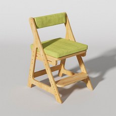 書桌座椅 傢用寶寶餐椅 小學生可陞降寫字椅 椅子 實木兒童學習椅 SKXC, Q5進口橡膠木/綠色可拆洗坐墊