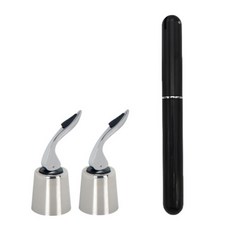 아뮤즈 와인 공기압 오프너&스토퍼(2개) 간편한 펌핑 따개 마개 세트 휴대용 파티 센스 집들이 선물 여행 기념일, 1세트, B.블랙