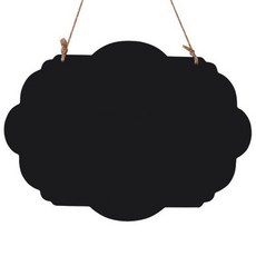 可掛式雙面留言黑板：菜單價目板、廣告告示牌，雙面書寫，適用餐廳咖啡廳, 雲朵（一入，雙面可書寫）