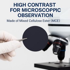 블랙 MCE 미세 다공성 필터 멤브레인 실험실 형광 계수 박테리아 검출 토양 미세 입자 검출, 02 50mm, 03 0.22um 50PCS