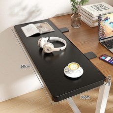 테이블 연장판 접이식 선반 데스크탑 팔걸이 책상 확장, 1개, 블랙+블랙 60x20
