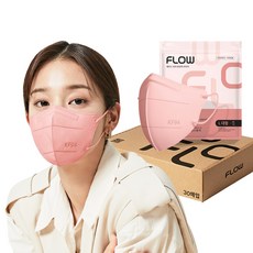 플로우 KF94 귀안아픈 숨쉬기편한 새부리형 마스크 대형, 30개입, 1개, 글로시 코랄