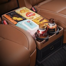 크레이지몬스터 디올뉴 팰리세이드 LX3 2열 수납테이블 정리함, 팰리 LX3 2열 수납테이블, 디올 브라운(1P)