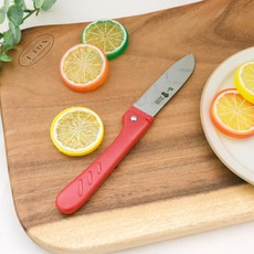 라쿠친 토마토 접는 과도 휴대용 접이식 나이프 과일칼 캠핑용 나들이 피크닉, 1개, 레드