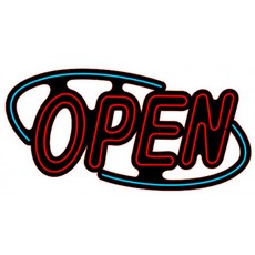 오픈 네온사인 조명 카페 패스트푸드 LED 무선 매장 리모콘 OPEN-P 모델, 1개, RGB