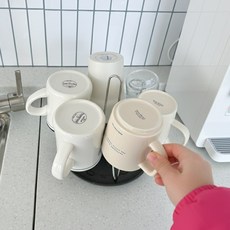 하이어데코 주방 컵 거치대 정리대 선반 싱크대 컵꽂이, 1개, 실버