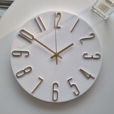데일리씨 무소음 원형 벽시계, 로즈골드