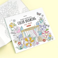 5000 컬러드로잉 쉬운버전 컬러링북 색칠공부 드로잉 입문용 취미, 구매수량