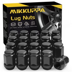 미쿠파 MIKKUPPA 자동차 M12X1.5 현대 기아 호환 6각 휠볼트 휠너트, 블랙, 20개 블랙, 20개