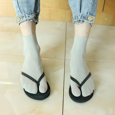 1/2set 보들보들 쪼리 엄지 양말 슬림핏 발가락 족발 타비 삭스 토시, 그레이, 2세트