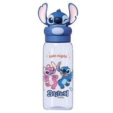StarR 입체 동물 캐릭터 휴대용 PP 콜드컵, 블루 외계 생명체, 1개, 550ml