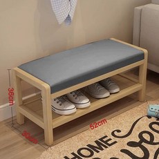 현관의자 신발장 정리함 가죽패드 슈즈스툴 정리 슈벤치 블랙가죽 북유럽, 1단, 52cm 내추럴우드+블랙가죽