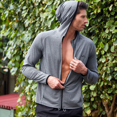 AIRWALK 男款連帽拉鍊長袖防曬泳衣 YAWe5061