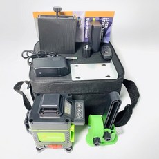ChengBang 貼牆貼地儀 智能遙控, 1個, 鋰電激光水平儀 5V 16線 綠_雙電