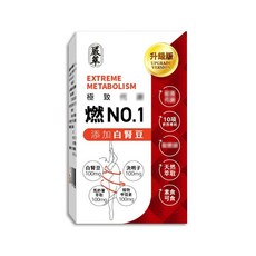 嚴萃 燃NO.1 膠囊 30粒/盒 白腎豆 甲殼素 決明子 馬鈴薯萃取 代餐 公司貨, 1個, 30顆