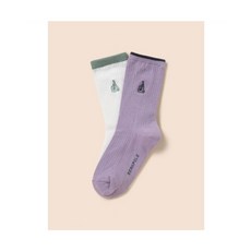 빈폴 BEANPOLE KIDS 골지 양말 2족 세트 라이트 퍼플 (BI58KTU01V) BI58KTU01V 580003