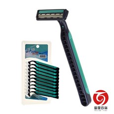 鋒樂 三部區曲漸進式刮鬍刀10入組 拋棄式旅行刮鬍刀 輕巧便攜, 1個