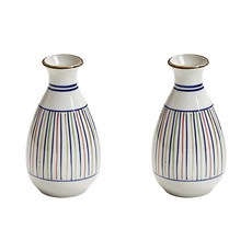 본인 일본풍 오색라인 도자기 독구리 사케 전통주 도쿠리 술병 190ml, 2개