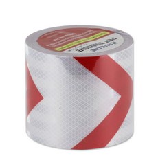 PET 반사테이프 반사 스티커 100mm X 10M 1개입, 백/적 화살표, 1개