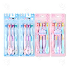 산리오 더블 논슬립 컬러 칫솔 4p+몰랑 어린이 칫솔 4p, 2세트, 8개입, 산리오 칫솔+몰랑 칫솔