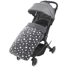 嬰兒車保暖擋風腳套, 搖粒絨-灰色星星 腳套