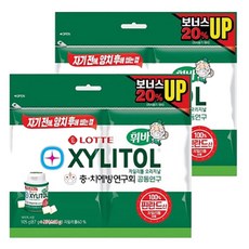 자일리톨 오리지날 껌 리필 105g 2개