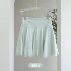 25年裸感假兩件百褶運動網球裙健身瑜伽短裙羽毛球運動裙褲女