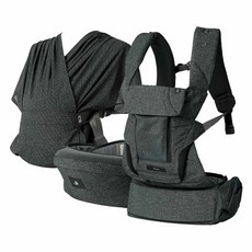 POGNAE MAX 嬰兒揹帶 多功能透氣舒適款 人體工學設計, 磨砂黑