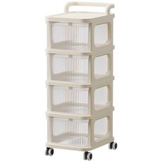 SSOK-DARM 쏙담 이동식 다용도 트롤리 수납 서랍장, 혼합색상, 4단