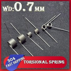 와이어 직경 0.7mm 304 스테인레스 스틸 소형 스프링 머리핀 V 자형 맞춤 60/90/120/180 학위, 01 0.7mm(180 Angle), 02 6 turns, 06 4.5mm(5pcs)