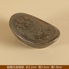 玖田燒 陶瓷 復古 筷子架 筷託, 1個, 元寶筷子架/個鎏金釉）,多彩