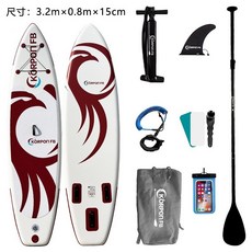 KP22年新款充氣槳板，專業成人站立式衝浪板，超輕量海上划水板，立槳衝浪釣魚自由潛水適用, D款酒紅色套裝, 1個