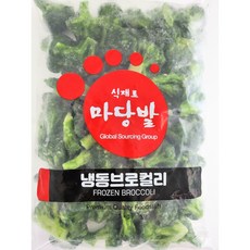 마당발 냉동 브로컬리 1kg 식재료 브로콜리 손질되어 간편조리 아삭한식감 산뜻한풍미 샐러드 볶음 무침 스프 퐁듀 다양한 요리활용, 1개
