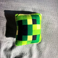 我的世界周邊毛絨玩具 苦力怕小黑史蒂夫陷阱箱草坪兒童益智互動沙包, 苦力怕, 10*10釐米小沙包