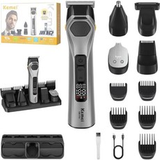 케메이 그루밍 키트 수염 트리머 코털귀털 전문 헤어 클리퍼 무선 면도기 전기, 2. with box, 기본