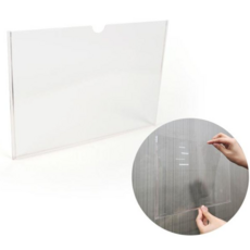 프레임 메뉴판 투명릴꽂이 부착식 가로형 전시홍보물 투명 A4 인쇄물게시판 릴게시판 가격표케이스, 본상품