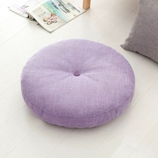 린넨 소프트 대쿠션방석 패브릭 카페 하드 40cm 쿠션, 라이트퍼플