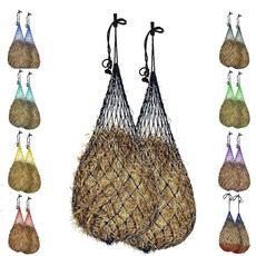 말과 가축을 위한 가죽 포퍼가 달린 마제스틱 앨리 14인치 폴리 트레이닝 리드 로프 2팩 u2013 14피트 길이와 두께 5/8인치 교체 가능한 헤비 듀티 볼트 스냅 로열 블루, Bla