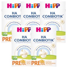 독일 내수용 HiPP 힙 HA 콤비오틱 하 프레 PRE 분유, 5개, 600g