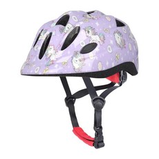 Atphfety 아동용 키즈 자전거 헬멧 아기부터 어린이까지 조절 가능한 남아 여아 헬멧(만 1-8세) LED 조명이 있는 스케이트용 멀티 스포츠137043, XS:47 cm - 52cm/18.5-20.5 inch, 퍼플 유니콘
