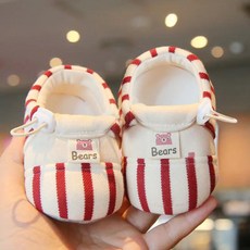 DFMEI 春秋季學步鞋可愛休閒抽繩嬰兒鞋軟底步前單鞋純棉布0-1歲1不掉鞋