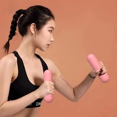 경량 스포츠 논슬립 아령 덤벨 실리콘 팔운동기구 아령 요가 필라테스 2p세트(실내 운동에 필수적인 기구), 핑크, 1kg