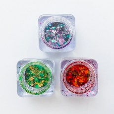 파티레인 글리터 3 color 네일 셀프 파우더, 1개, 02. 퍼플 아쿠아