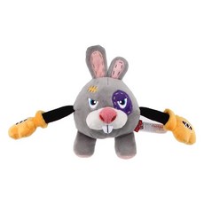 GiGwi 拳擊手 彈力狗狗玩具 互動拔河 寵物磨牙玩具, 灰兔, 1個