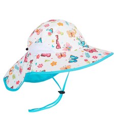 유아 패딩 겨울모자 유아 겨울 모자 유아 귀달이 겨울모자 유아 방한 비니 Girl Sun UPF 50+ 아동용 비치 모자 넥 플랩 포함 - 조절 가능한 통기성 여름 버킷 모자