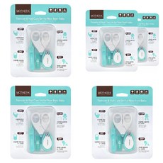 마더케이 영유아 핀셋 네일케어 4종 세트, 민트&화이트, 1개